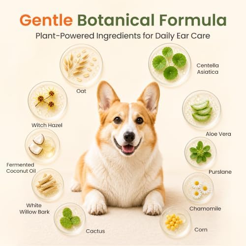 Pet Ear Cleaner Finger Wipes - Clean & Freshen Ears, Unscented 110ct