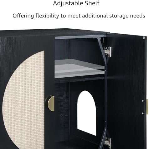 unipaws Tall Cat Litter Box Enclosure for Tall or Top Entry Litter Box
