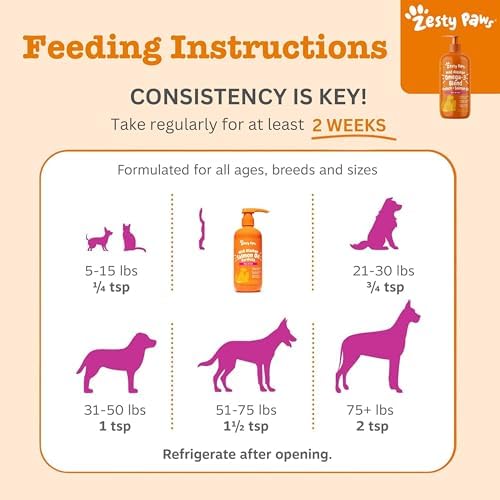 Zesty Paws Salmon Oil for Dogs 8.5oz + Beef Bone Broth 8oz/6ct Bundle