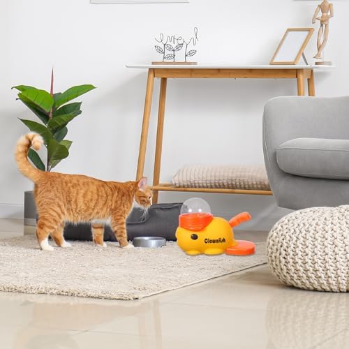 LIFKOME Interactive Clownfish Shaped Pet Treat Dispenser with Press and Rotate Function, Abs Material Dog Enrichment Feeder for Home Use and Outdoor Activities, Multifunctional Slow Feeder