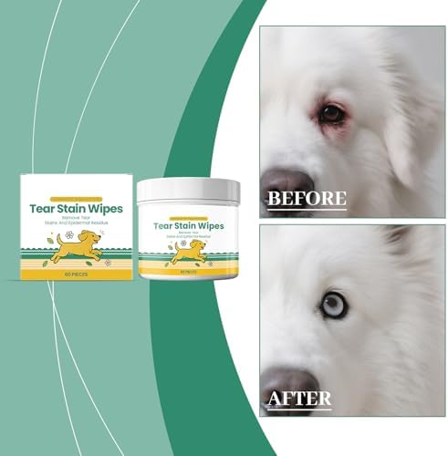 Dog Tear Stain Remover Wipes 60 Pieces Debris Cleaning Sheets