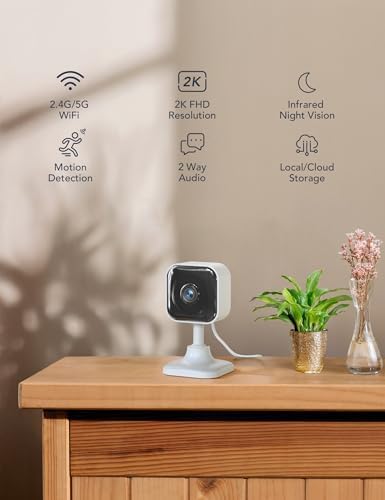 GNCC 2K Indoor Security Camera for Home Wireless, Pet Camera 2.4g/5g WiFi