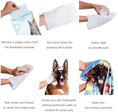 Cat Cleaning Gloves Grooming Cleaning Bathing Cleanup Paw Ear Eye Face