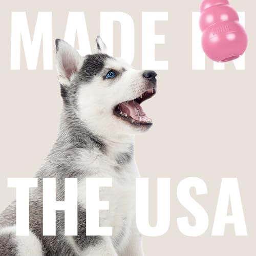 KONG Puppy, Natural Rubber Teething Chew Toy, for XS Puppies, Pink