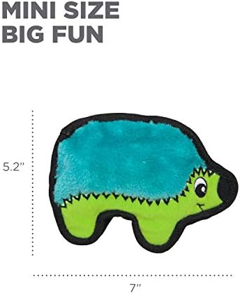 Outward Hound Invincibles Mini Plush Dog Toy 2-Pack, Owl and Hedgehog, XS