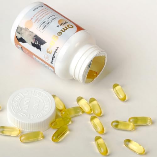 Fish Oil for Dogs-Promotes Heart, Skin, Coat, & Immune Health，Fish Oil containing EPA, DHA, and Coenzyme Q10, Suitable for All Dog Breeds， All Natural Supplement for Pets-120 Count