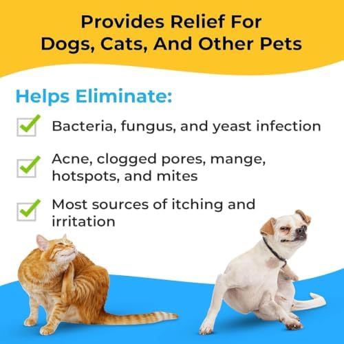 Smiling Paws Vet Grade Medicated Shampoo for Dogs & Cats, Passionfruit,12oz