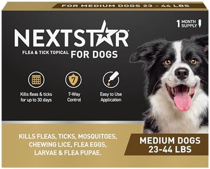 NextStar Flea & Tick Topical Dogs Medium, 7-Way, 1-Month