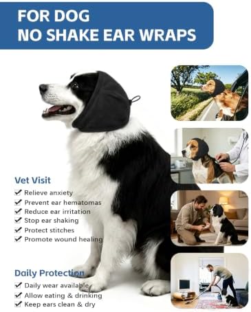 Dog Ear Cover, Dog Ear Muffs Noise Protection, S Gray