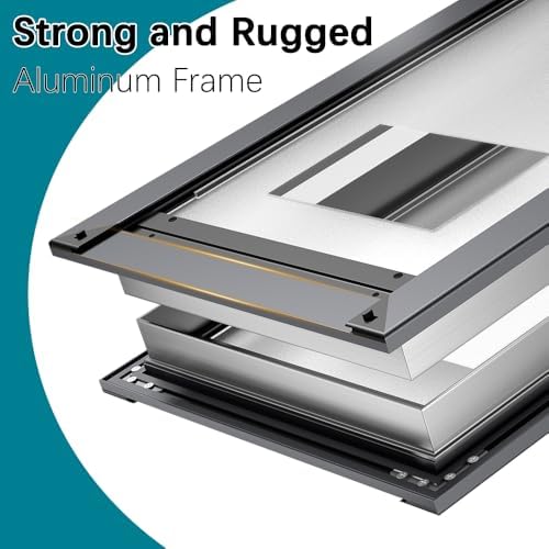 HARDLIGHT Aluminum Extra Large Dog Door for Door, Easy Installation