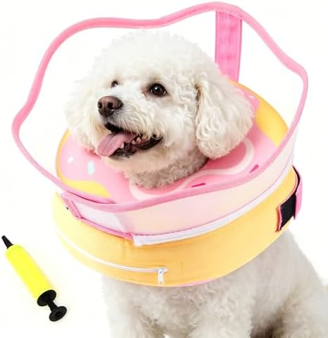 EMUST Inflatable Dog Cone Collar for Dogs to Stop Licking After Surgery
