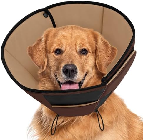 Large Dog Soft Cone Recovery Collar, Dog Head Cone Collar for Large Dogs