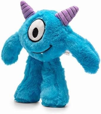 Flourish Pets 3 in 1 Multi-Layer Chew Toy for Active Dogs | Non-Toxic BPA Free Double Stitched Soft Fabric Exterior Dog Toys | Long-Lasting Dog Plush Toys – Small, Blue Monster 8"