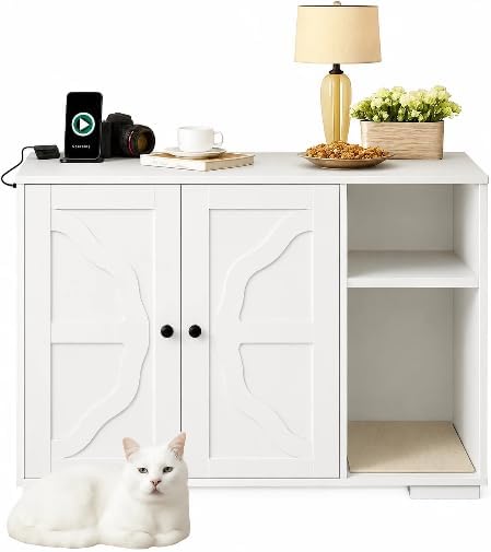 Garvee Cat Litter Box Enclosure, Large Cat House