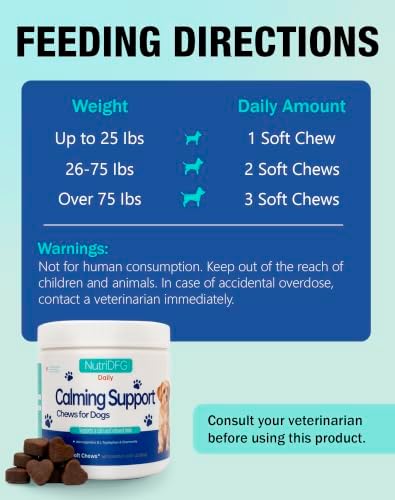 Calming Chews for Dogs with L‑Theanine & Chamomile,120ct