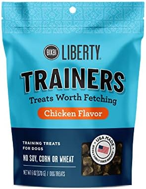 BIXBI Liberty Trainers, Chicken (6 oz, 1 Pouch) - Small Training Treats for Dogs - Low Calorie and Grain Free Dog Treats, Flavorful Pocket Size Healthy and All Natural Dog Treats