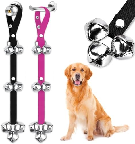 BLUETREE 2 Pack Dog Doorbells Premium Quality Training Potty Great Dog Bells Adjustable Door Bell Dog Bells for Potty Training Your Puppy The Easy Way - 7 Extra Large Loud 1.4 DoorBells