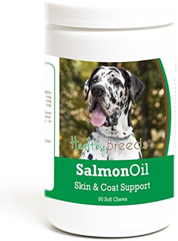Healthy Breeds Great Dane Salmon Oil Soft Chews 90 Count, Brown