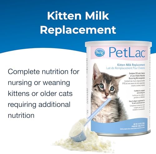 Pet-Ag PetLac Powder for Kittens - 10.5 oz - Kitten Milk Replacement Powder for Kittens Newborn to Six Weeks Old - Easy to Digest