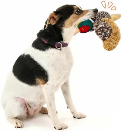 Dog Toys Interactive Pheasant Toy Puzzle and Squeaky, Suitable for Small Medium and Large Dogs Bird Toys, Stuffed Animal Toys for Dog, Plush Toy for Dogs