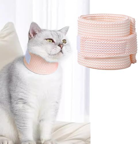 Cat Neck Brace Cover - Breathable Elizabethan Collar for Post-Surgery Recovery Anti-Lick Wound Adjustable Protective Cervical Cone for Small Medium Large Dogs Cats (Neck Girth 11.0-13.8" Depth3.9