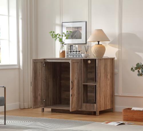 FOREST GRAVITY Extra Large Litter Box Cabinet for Self-Cleaning Litter Box