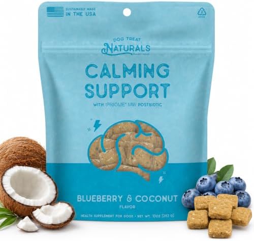 Dog Treat Naturals Blueberry & Coconut Calming Support Postbiotic