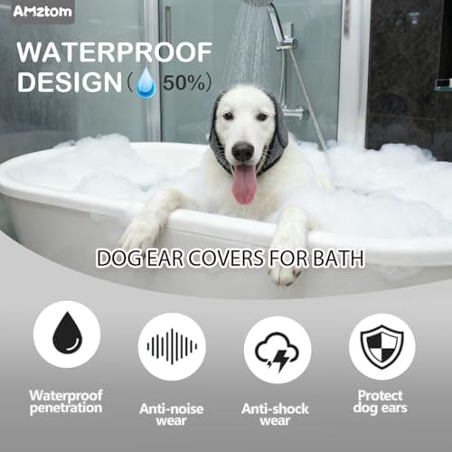 Dog Ear Covers for Grooming,Dog Ear Muffs for Bathing & Blow Drying