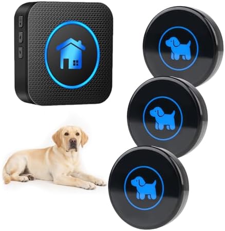 Dog Door Bell 2026 Enhanced Touch, Wireless Doggie Doorbell for Potty Training to Go Outside, IP65 Waterproof, 1000ft Range, 55 Melodies, 5 Modes & Adjustable Volume (3 Buttons)