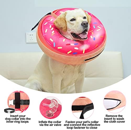 BEAUTYZOO Dog Cone Collar Alternative After Surgery,Pet Neck Donut E‑Collar