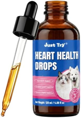 Just Try Heart Health Drops for Dogs & Cats, CoQ10 & Taurine 120ml