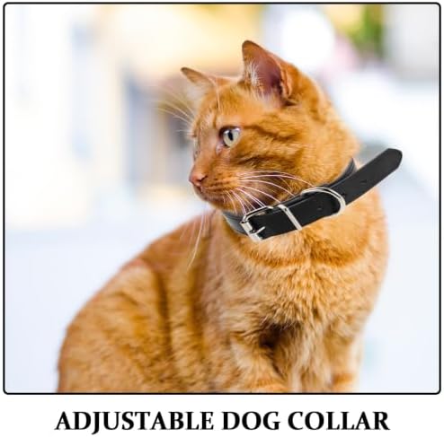 4pcs Adjustable Pu Pet Collar for Dogs and Cats Waterproof Neck Strap