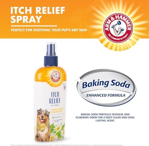 Arm & Hammer Dog Itch Relief Spray, Chamomile & Peppermint, 8 Fl Oz, 2-Pack