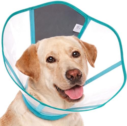 Dog Cone Collar After Surgery, Clear Recovery Collar to Stop Licking