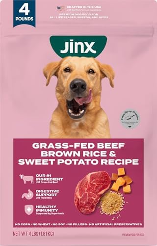 Jinx Dry Dog Food - Grass-Fed Beef, Brown Rice & Sweet Potato, 4lb