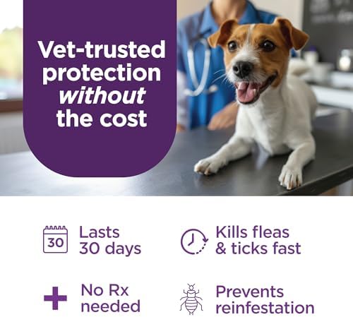 FirstAct Plus Flea Treatment for Dogs, Large Dogs 45-88 lbs, 6 Doses, Same Active Ingredients as Frontline Plus Flea and Tick Prevention for Dogs