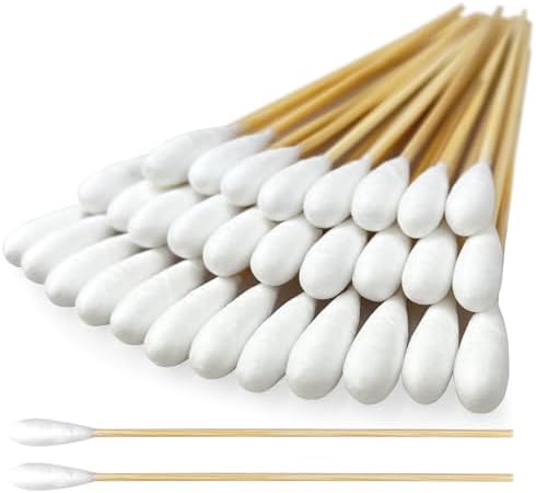 eyxformula Large Cotton Swabs for Dogs, FSC Certified 6 Inch Bamboo Sticks