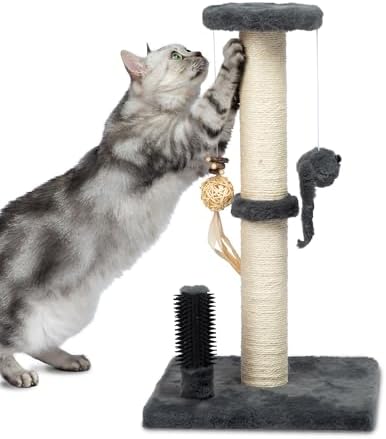 Best Pet Supplies Catify Cat Scratching Post - Gray H: 25"