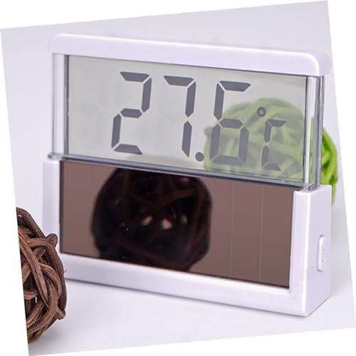 Housoutil 2pcs Solar-Powered Aquarium Thermometer Digital Fish Tank Gauge Led Water Temp Meter Compact Abs Design