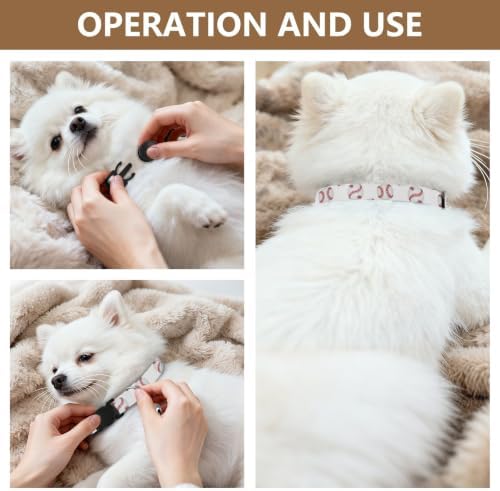 Baseball White Easy to Clean Cats Collar 2 Pack Lightweight Small Dog Collar