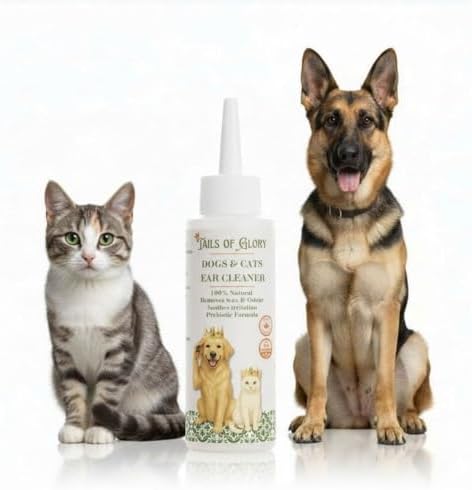 Natural Ear Cleaner for Dogs & Cats – Gentle, Plant-Based Formula, No Harsh Chemicals, Soothes & Deodorises Ears, Safe for Regular Use