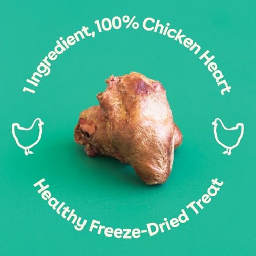 Pupford Freeze Dried Chicken Heart Treats for Dogs & Puppies (2.75 oz)