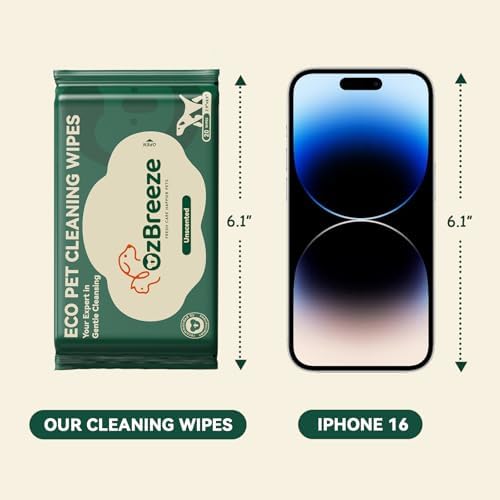 Pet Grooming Wipes for Dogs & Cats - 20ct Travel Pack | Vet-Approved Lick-Safe Cleaning Wipes with Coconut Oil & Jojoba | No-Rinse Deodorizing & Hydrating for Paws, Face & Butt