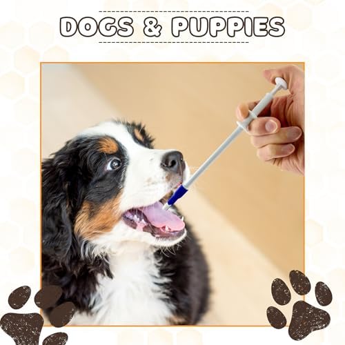 Pill Shooter for Dogs and Cats (4-PACK) – Soft Tip Pet Piller for Easy Medication Delivery | Pill Gun Dispenser Tool for Small or Large Pets | Upgraded H- Bar Design Reusable Syringe Device – Blue