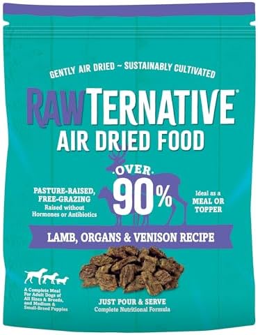 RawTernative Air Dried Dog Food, Lamb, Organs, & Venison Recipe, 5 oz