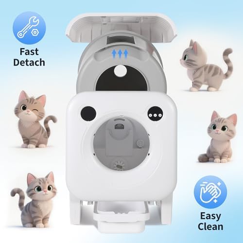 Garvee Self-Cleaning Cat Litter Box, Large Capacity ABS Automatic Litter Box for Cats with App Control