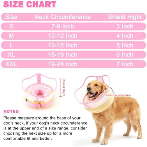 EMUST Inflatable Dog Cone Collar for Dogs to Stop Licking After Surgery