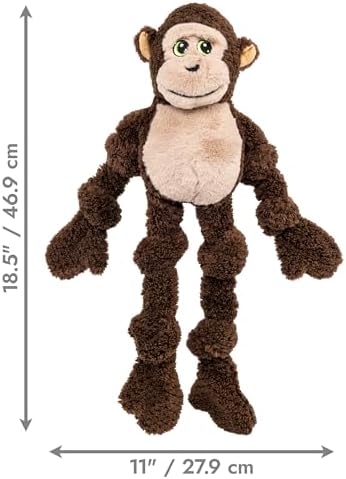 KONG Knots Oversized Dog Toy - Large/X-Large - with Inner Rope Skeleton (Frog/Monkey Combo)