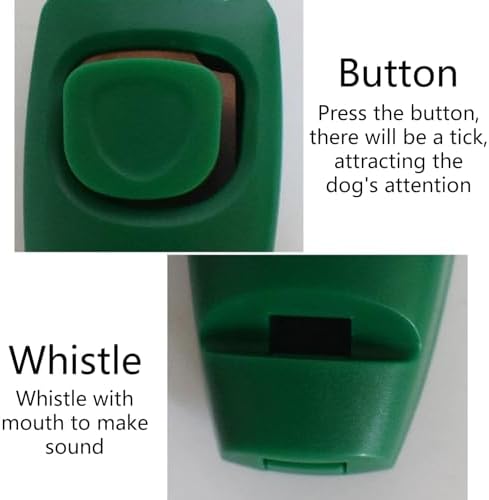 Pet Training Clicker and Sound Trainer with Keyring, Dog Clicker Combo for Behavioral Training, 8 Colors