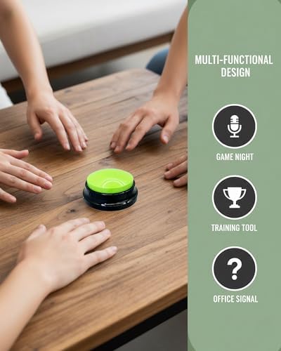 Dog Talking Buttons, 6 Colors Dog Buttons for Communication with Training Clicker & 25 Stickers, Recordable Buttons to Help Your Dog Talk, Pet Training Starter Set for Puppy, Cats and Dogs